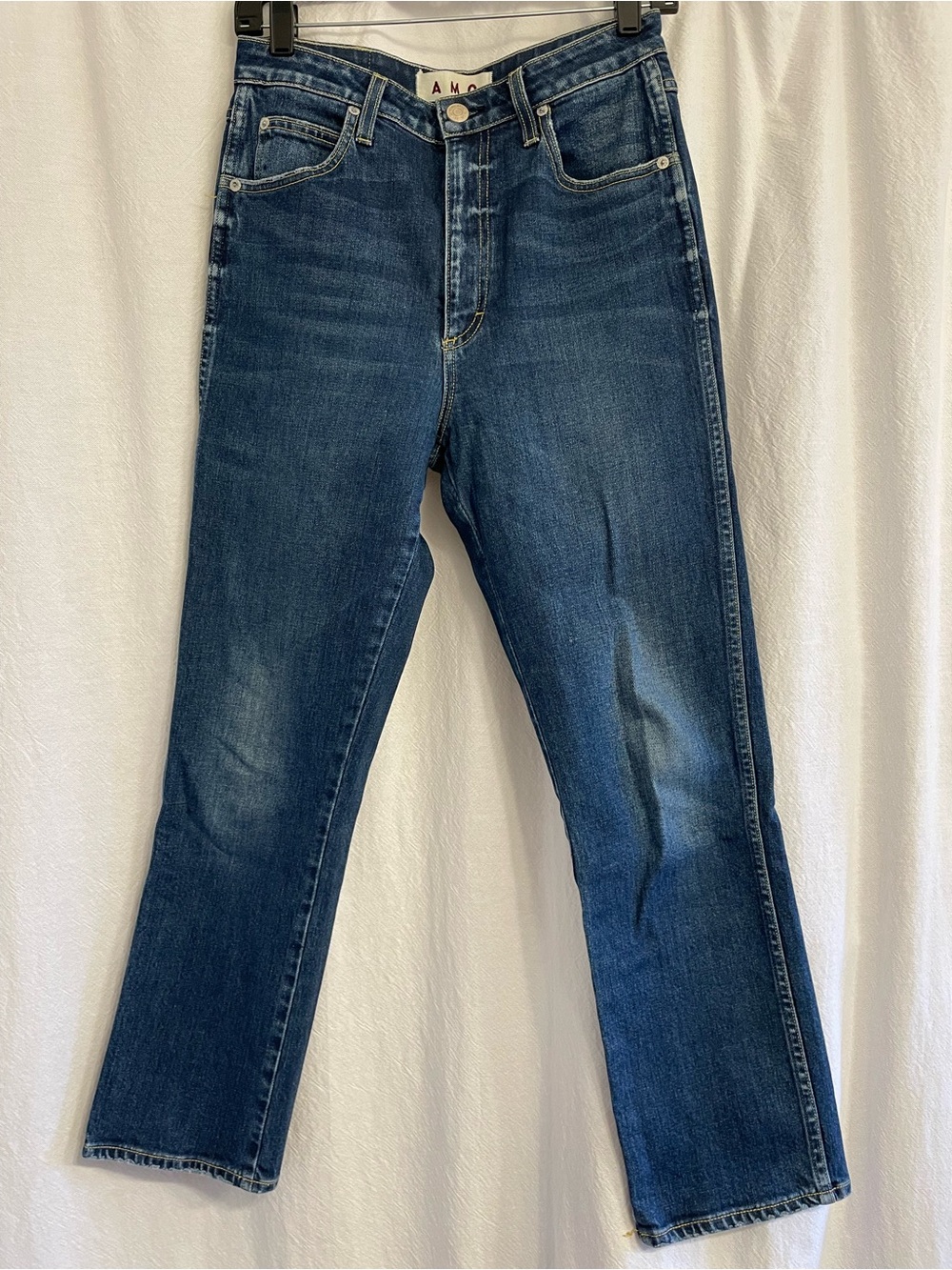 AMO “Chloe Crop” Jeans in True Blue Wash, size 29